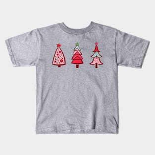 Whimsical Christmas Trees Kids T-Shirt